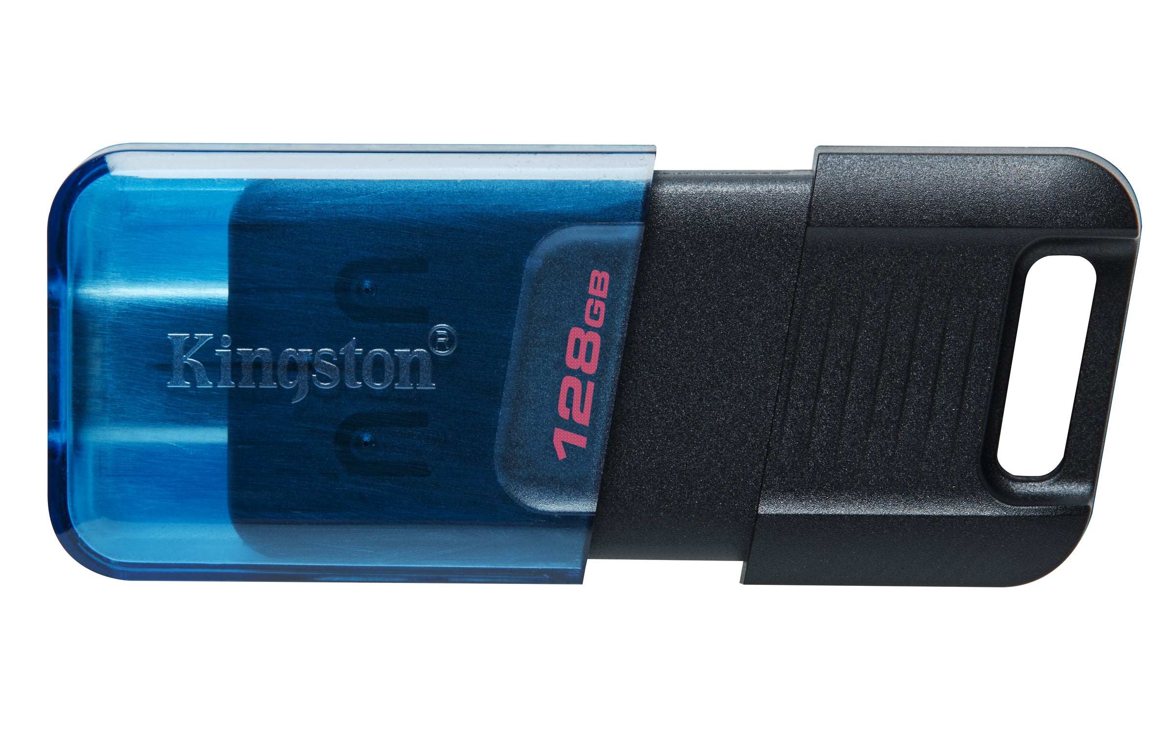 Memoria USB Kingston DataTraveler 80 M 128GB USB-C 3.2 Lectura 200MB/s Color Negro-Azul