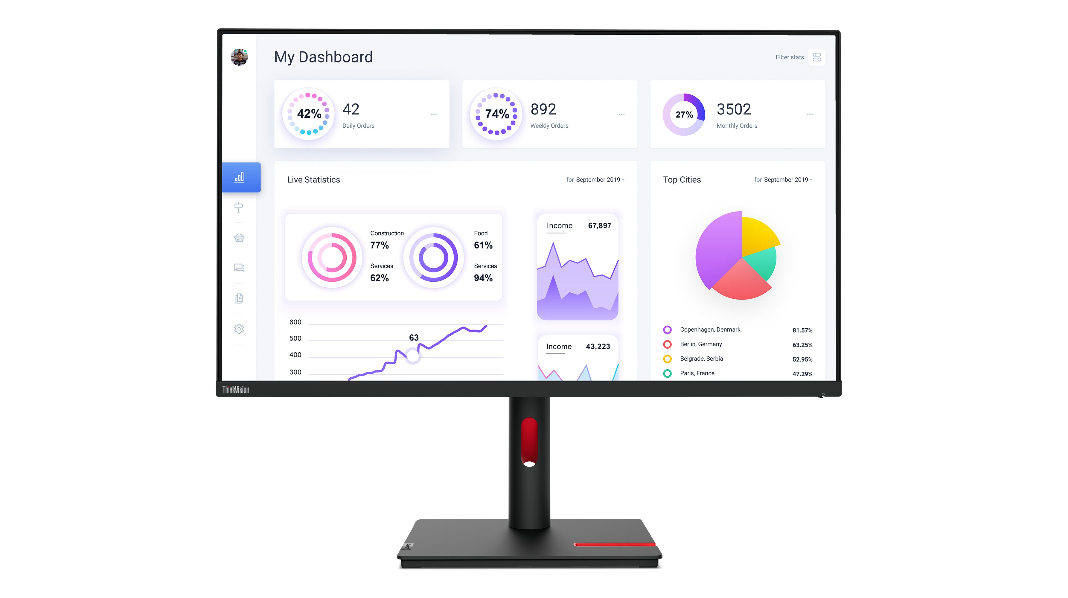 MONITOR LENOVO THINKVISION T32P-30 / 31.5 3840X2160 / 1X HDMI 2.1 TMDS, 1X DP 1.4, 1X USB-C 3.2 GEN1 / INCLUYE CABLE USB-C / 3Y EN CENTRO DE SERVICIO