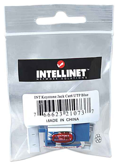 Intellinet JACK RJ45 CAT6 KEYSTONE DE IMPACTO AZUL