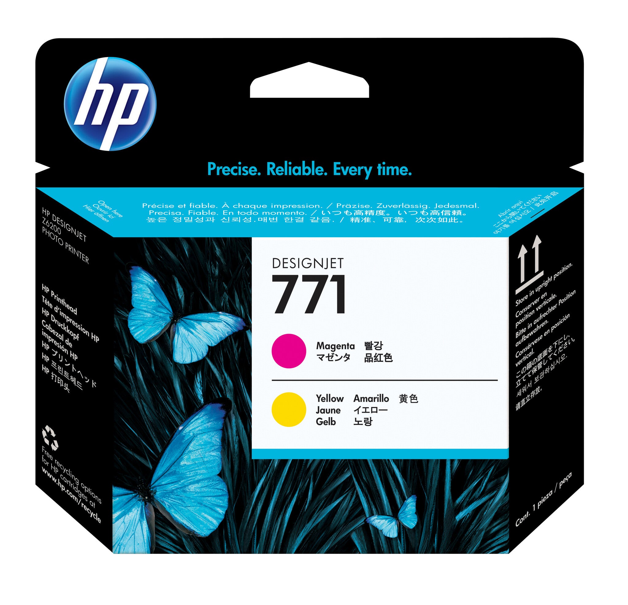 HP Cabezal de impresión DesignJet 771 magenta y amarillo