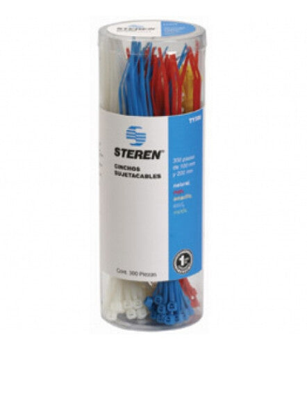 Steren TY300 sujeción para cable Abrazadera de cable de cuentas Nylon Multicolor 300 pieza(s)