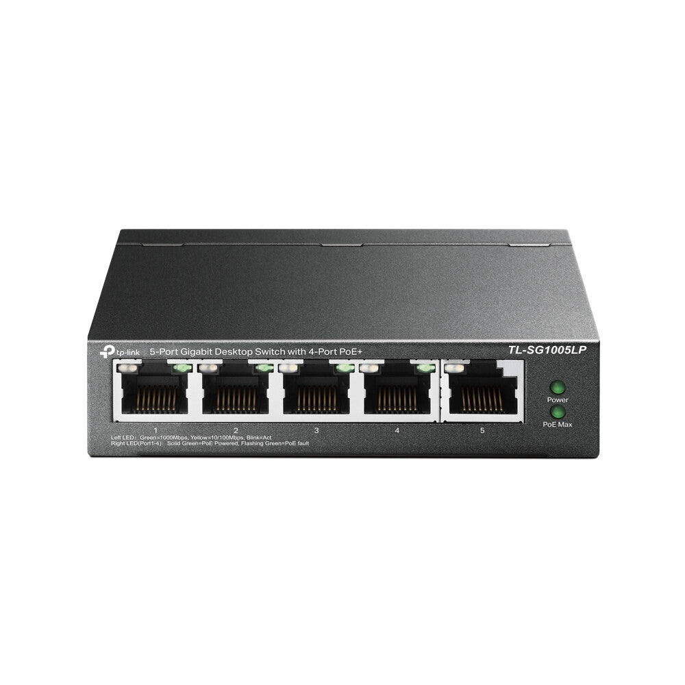 TP-Link TL-SG1005LP dispositivo de redes No administrado Gigabit Ethernet (10/100/1000) Energía sobre Ethernet (PoE) Negro