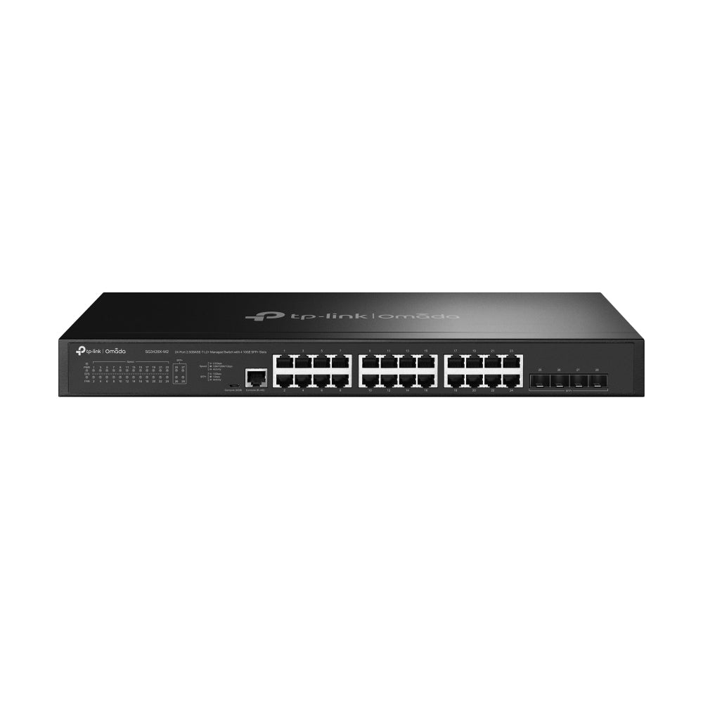 SWITCH | TP-LINK | SG3428X-M2 | ADMINISTRABLE | JETSTREAM | 24 PTOS 2.5GBASE-T L2+ | 4 PUERTOS SFP+ 10GE