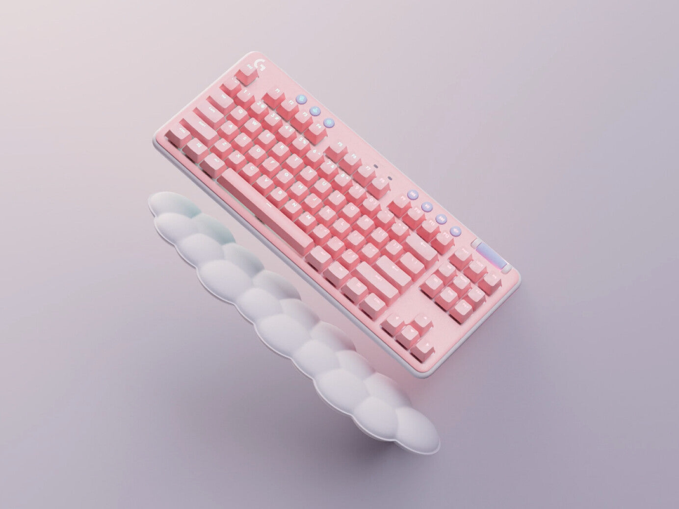 Logitech G 920-010453 teclado Juego RF inalámbrico + bluetooth QWERTY Inglés Blanco