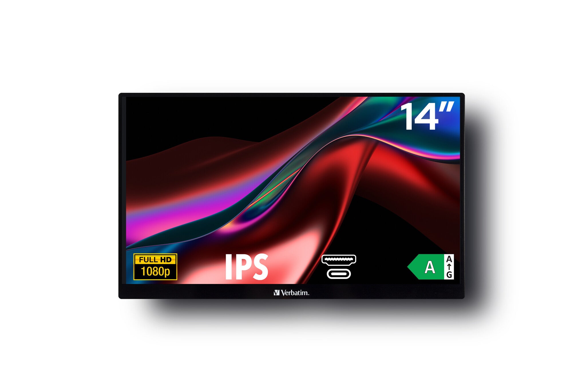Verbatim 49590 monitor de computadora 35.6 cm (14") 1920 x 1080 Pixeles Full HD LCD Negro