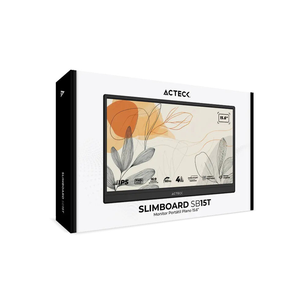 Acteck SlimBoard SB15T Monitor portátil Negro 39.6 cm (15.6") LED 1920 x 1080 Pixeles