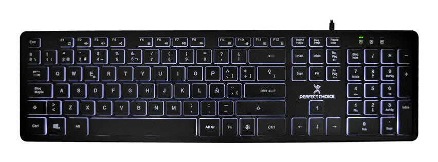 Perfect Choice PC-201304 teclado Universal USB QWERTY Español Negro