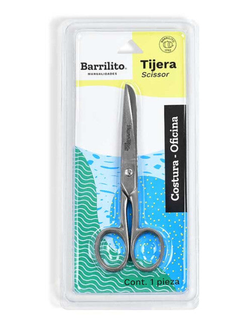 Barrilito 8642-6CN tijera de escritorio o manualidades Tijeras para arte y artesanías, Tijeras de oficina, Universal Corte recto Acero inoxidable