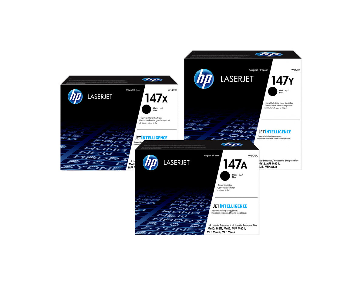 HP Cartucho de tóner original LaserJet 147Y de extraalto rendimiento, negro