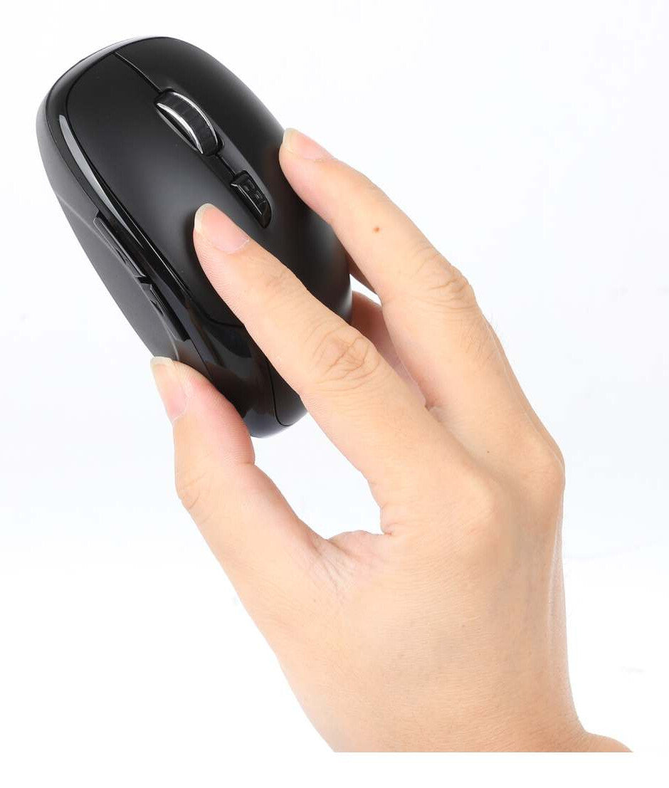 Manhattan Nanorreceptor USB-A, seis botones con rueda de desplazamiento, 800/1200/1600 ppp, contorno agradable para la muñeca, negro