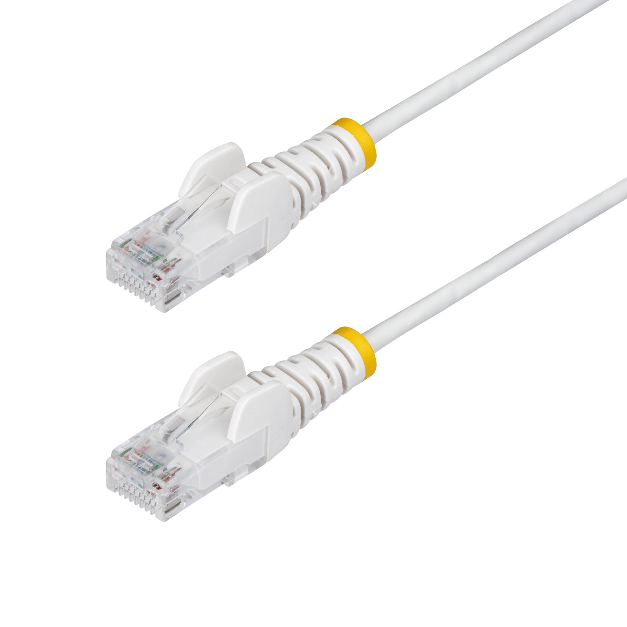 CABLE DE RED ETHERNET CAT6 DELGADO SIN ENGANCHES BLANCO DE 10M - CABLE RJ45 SNAGLESS SLIM DE 28AWG - ALAMBRE DE COBRE PURO - POE 100W - CON ALIVIOS DE TENSIÓN - LSZH - PROBADO CON FLUKE