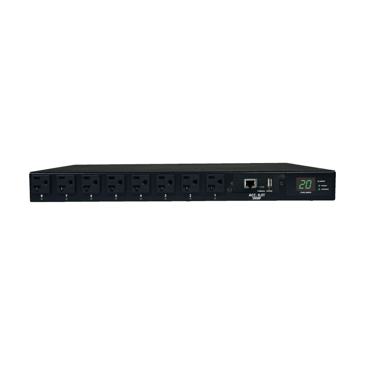 Tripp Lite PDUMH20ATNET PDU Monofásico Controlable con Switch de Transferencia Automática, 1.9kW, Entradas 15-20P / 5-20P de 120V, 16 Tomacorrientes 5-15/20R, 1U, TAA
