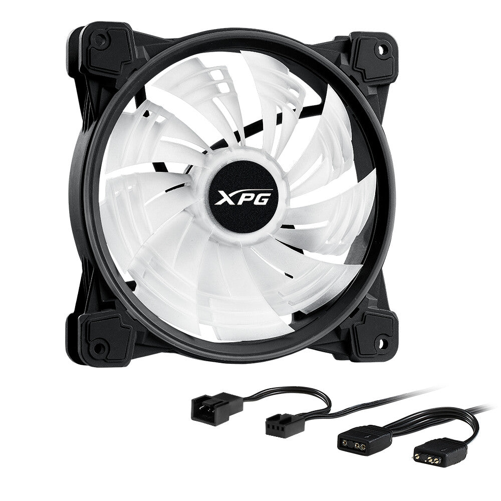 XPG HURRICANE140ARGBPWM-BKCWW sistema de refrigeración de computadora Gabinete de la computadora Ventilador 14 cm Negro, Blanco