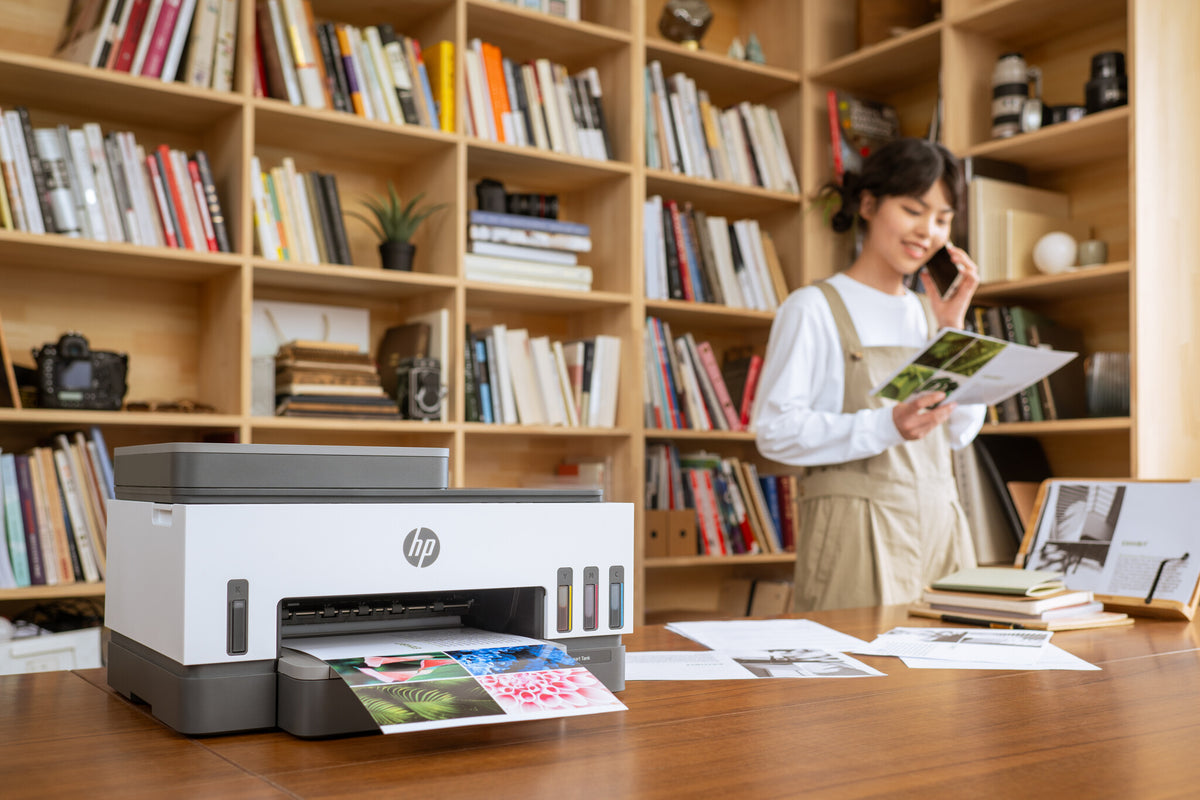 HP Smart Tank 750 Conexiones inalámbricas All-in-One Color Impresora, Impresión a doble cara; Copiadora, escáner