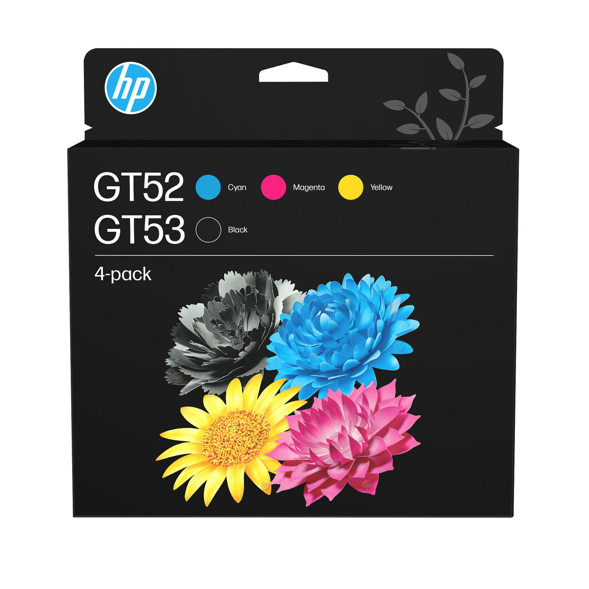 HP Combo de botella de tinta GT53/GT52, pack de 4