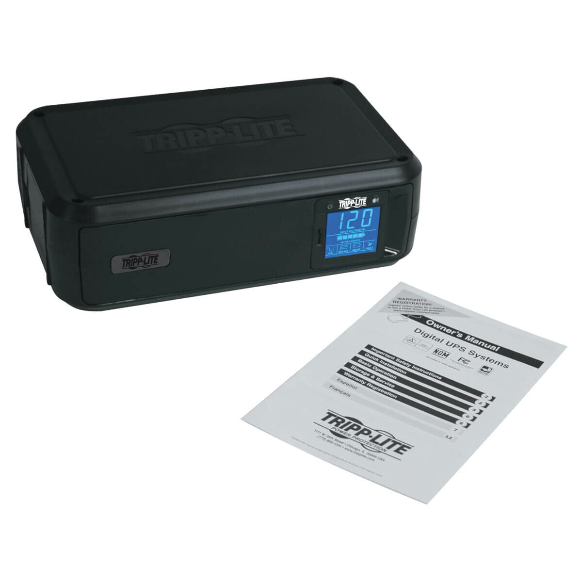 Tripp Lite OMNI650LCD UPS OmniSmart Interactivo de 120V, 650VA y 350W, torre, pantalla LCD, puerto USB