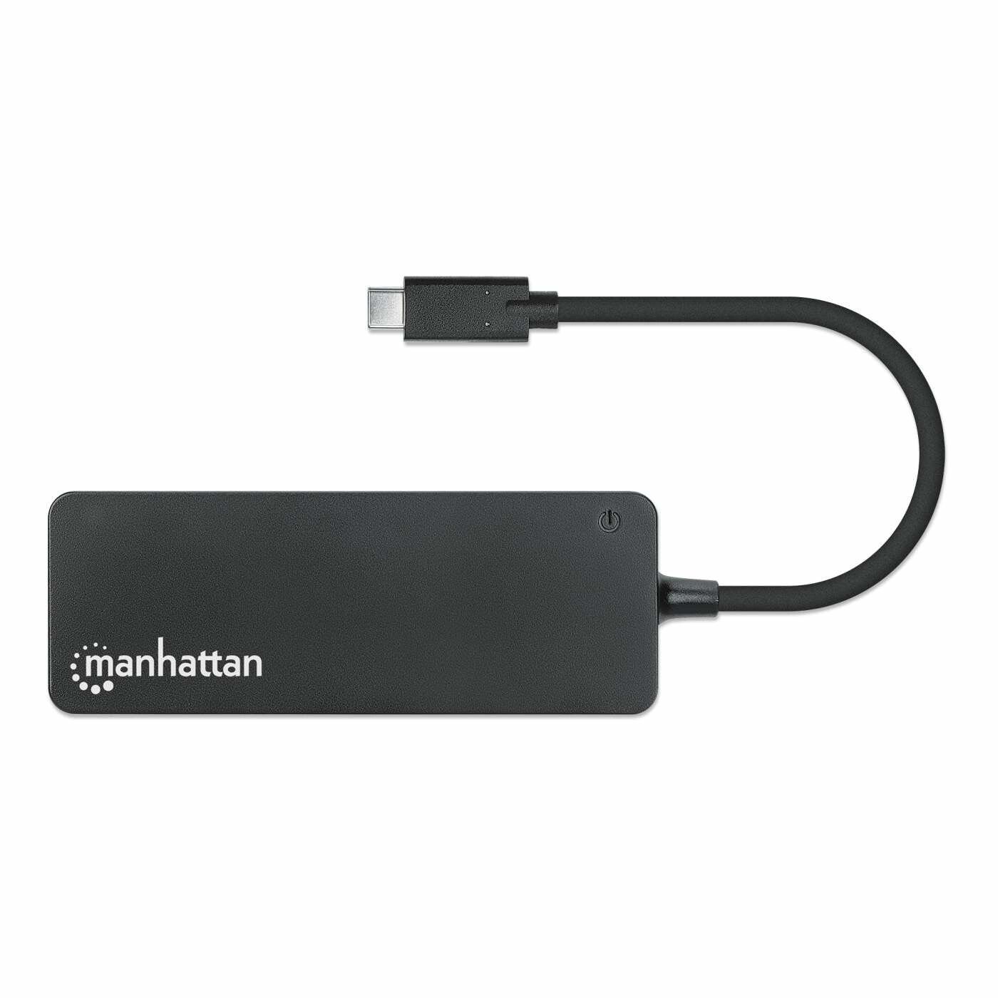 Manhattan 168410 nodo concentrador USB Tipo C 5000 Mbit/s Negro