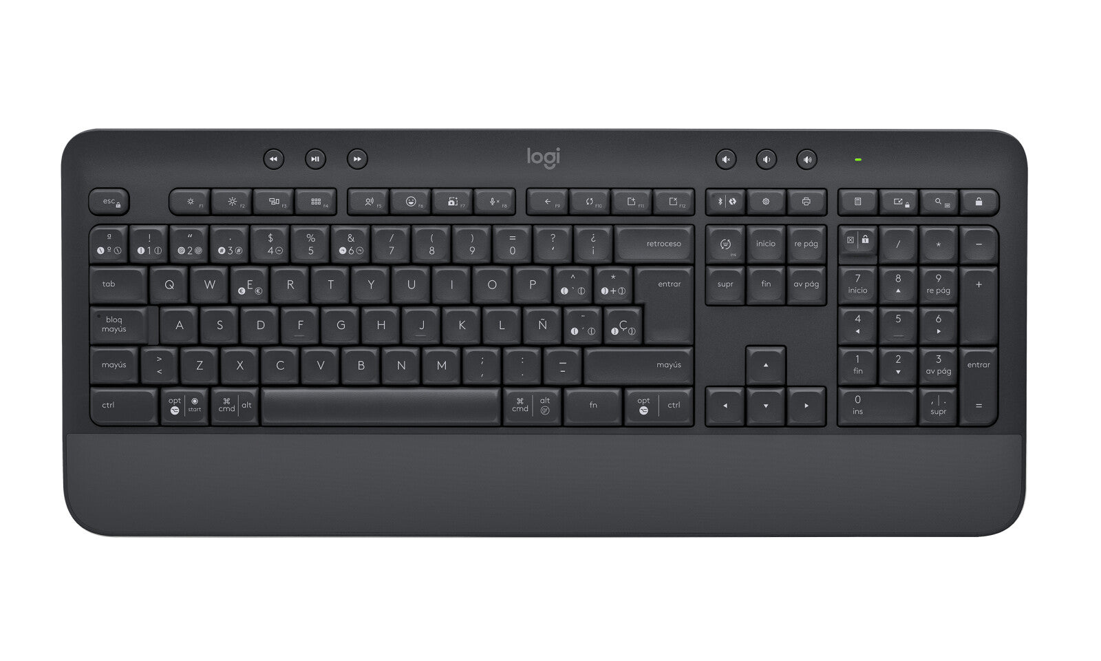 Logitech 920-010910 teclado Oficina Bluetooth QWERTY Español Grafito