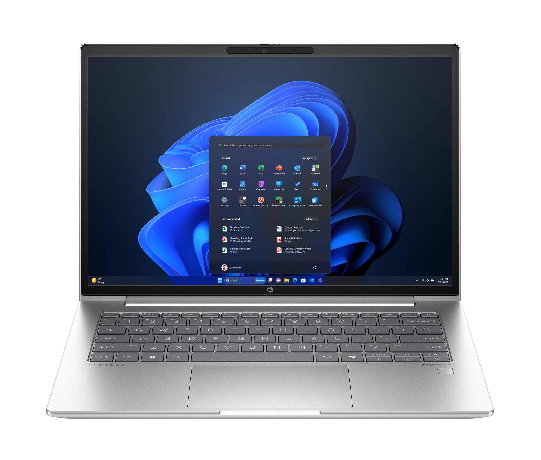 HP ProBook 440 G11 Intel Core Ultra 7 155U Computadora portátil 35.6 cm (14") WUXGA 8 GB DDR5-SDRAM 512 GB SSD Wi-Fi 6E (802.11ax) Windows 11 Pro AI PC Plata
