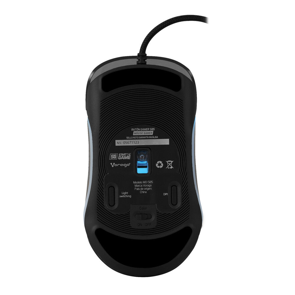 Vorago MO-505 ratón Juego Diestro USB tipo A Óptico 7200 DPI