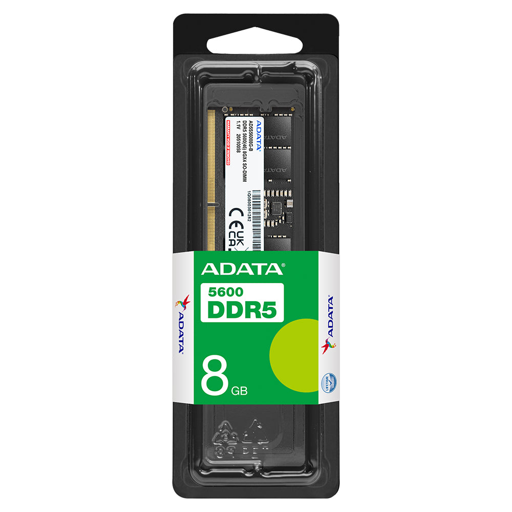 MEMORIA ADATA XPG HUNTER SODIMM DDR5 8GB 5600MHZ CL 46-45-45 1.1V LAPTOP GAMERS COLOR NEGRA AX5S5600C468G-SBHT