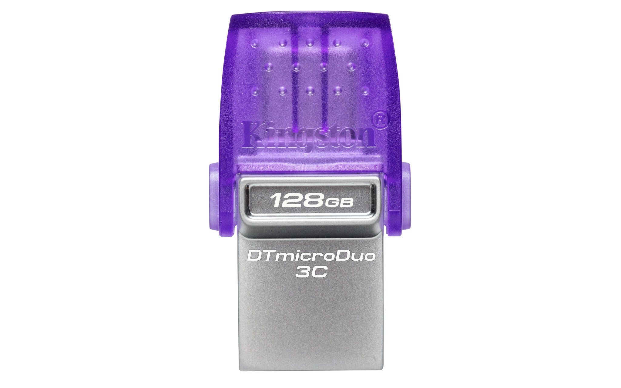 Kingston Technology DataTraveler microDuo 3C unidad flash USB 128 GB USB Type-A / USB Type-C 3.2 Gen 1 (3.1 Gen 1) Acero inoxidable, Púrpura