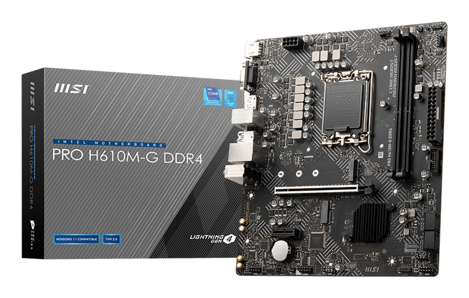 Tarjeta Madre MSI PRO H610M-G DDR4 Micro-ATX LGA 1700 Intel H610 64GB DDR4 HDMI/DP