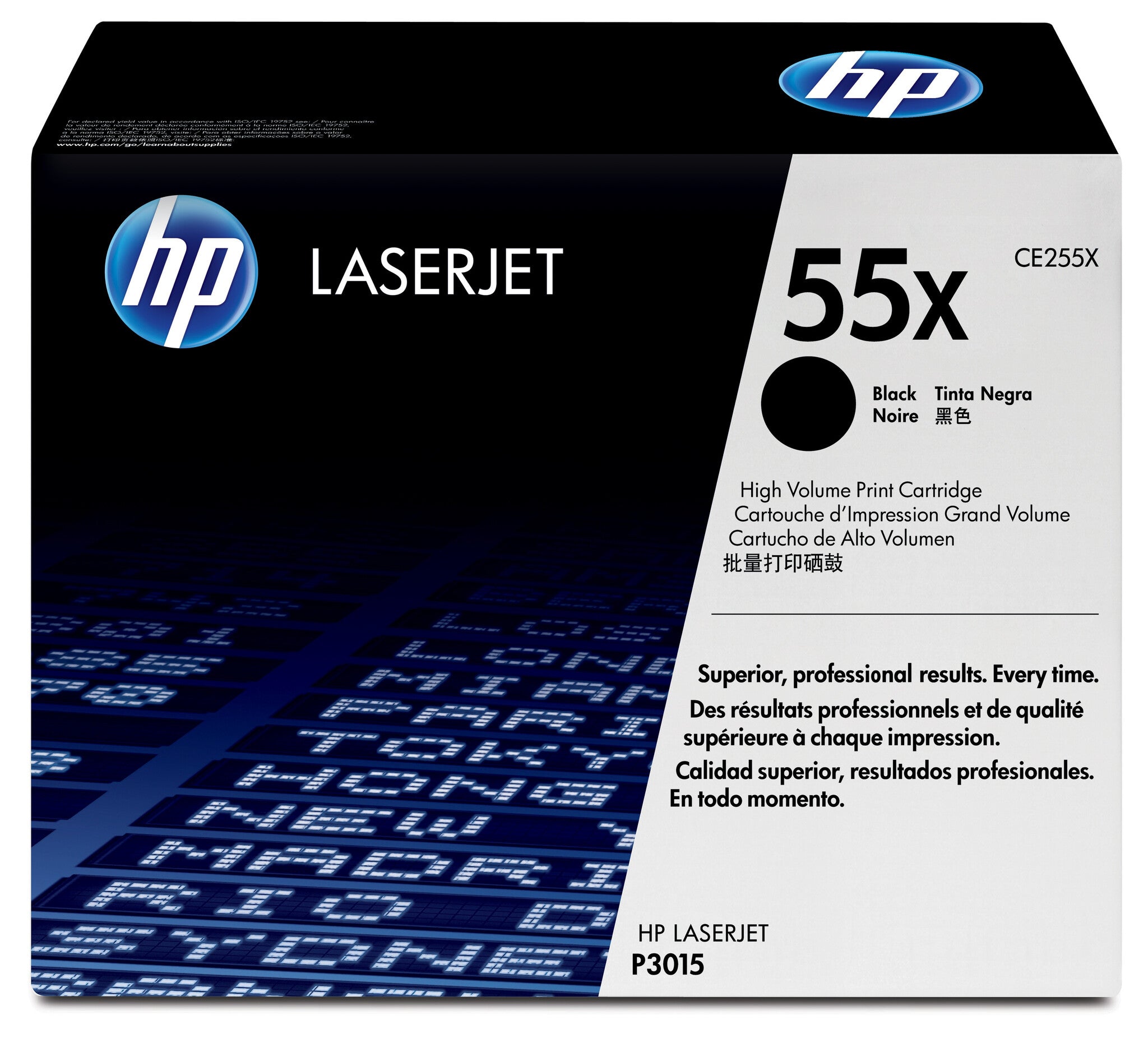 HP Cartucho original de tóner negro de alto rendimiento 55X LaserJet