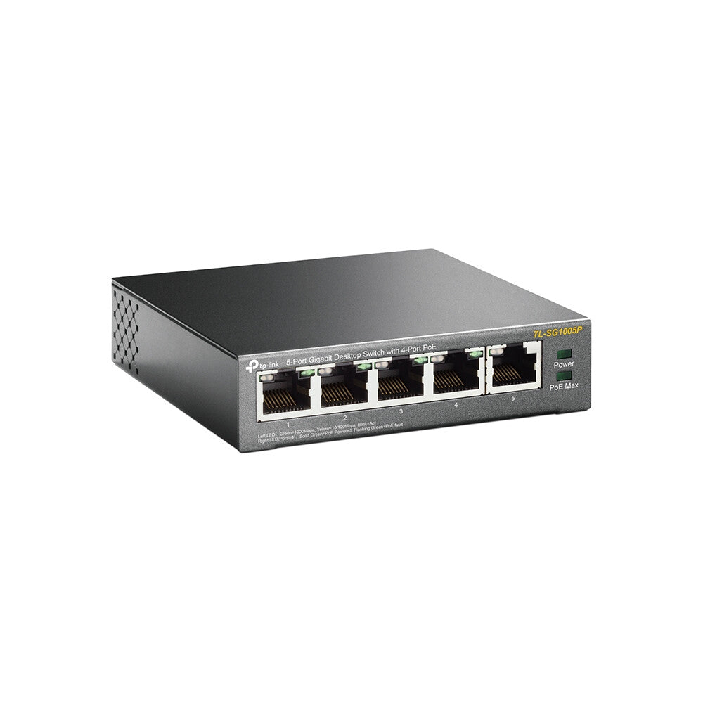 TP-Link TL-SG1005P No administrado Gigabit Ethernet (10/100/1000) Energía sobre Ethernet (PoE) Negro