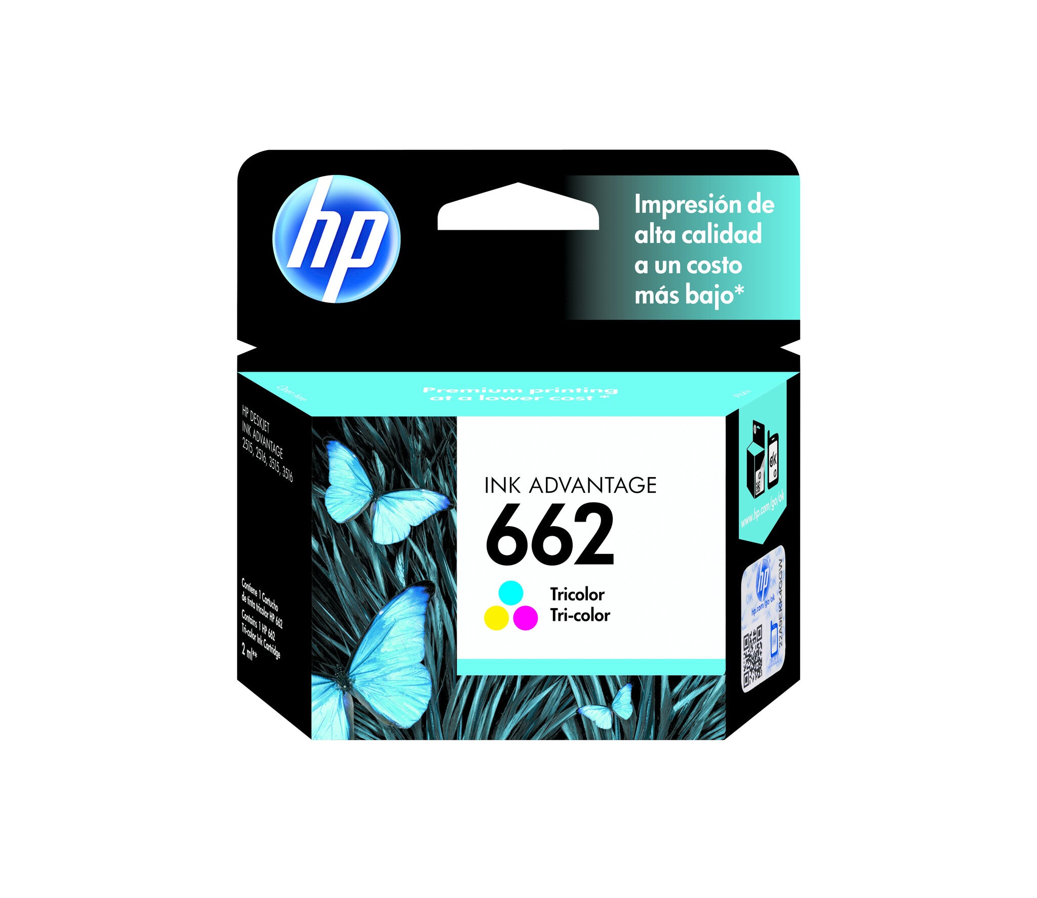 HP Cartucho original de tinta tricolor 662 Advantage
