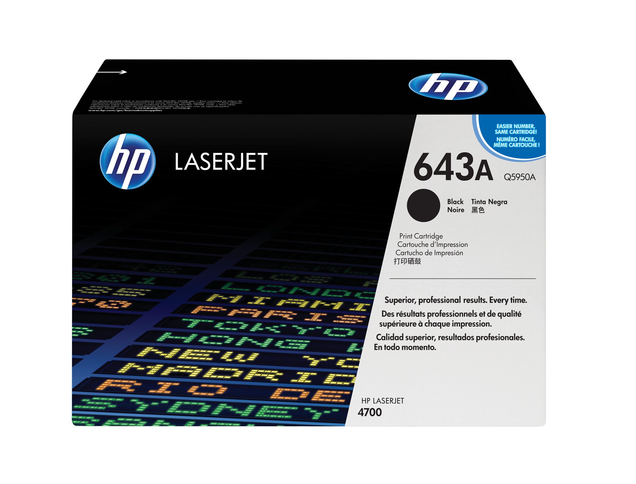 HP Cartucho original de tóner negro 643A LaserJet