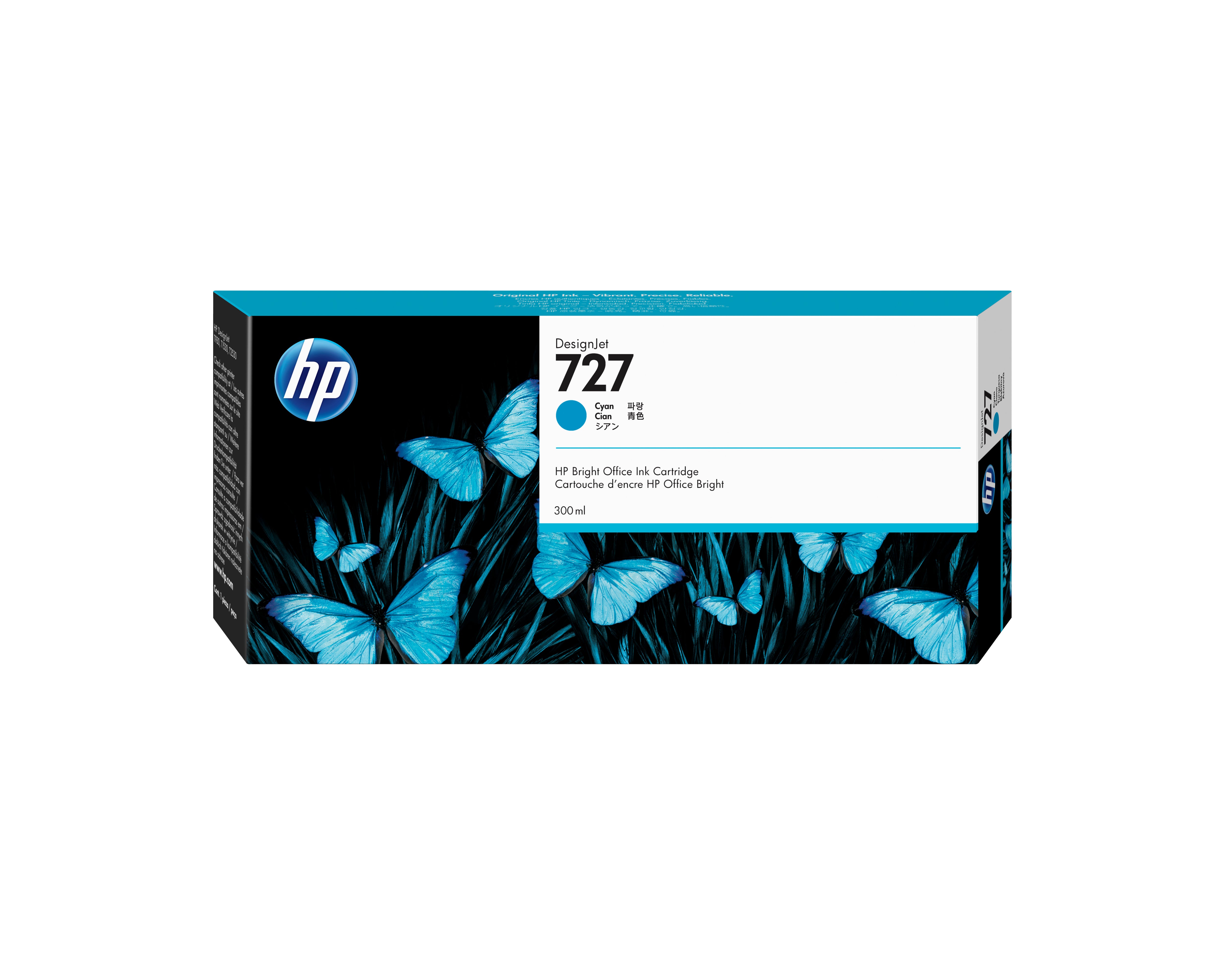 Tinta HP LF 727 DesignJet Cyan 300ML