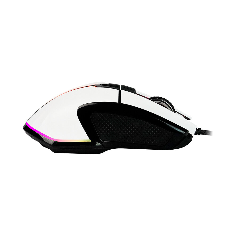 Game Factor MOG602-WH ratón Juego Diestro USB tipo A Opto-mecánica 19000 DPI