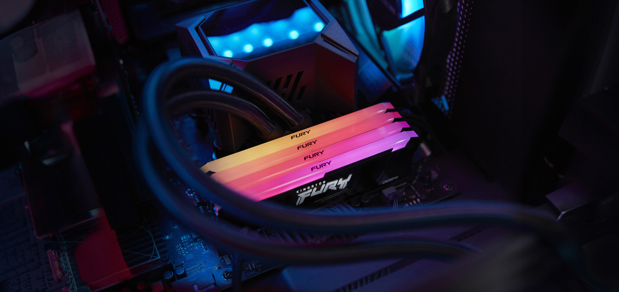 Kingston Technology FURY Beast RGB módulo de memoria 8 GB 1 x 8 GB DDR4 3200 MT/s 288-pin DIMM