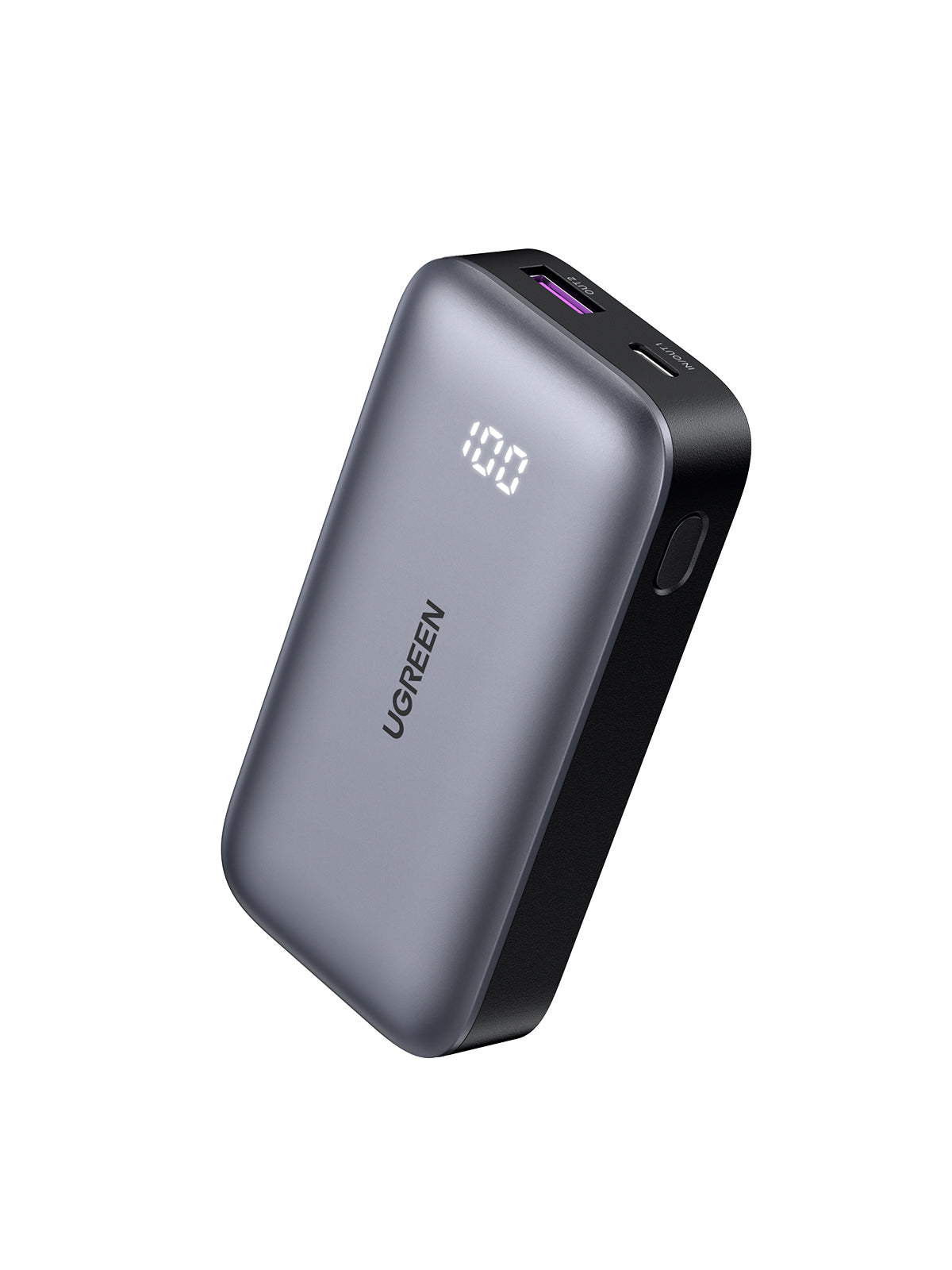Mini Power Bank 30W  | 10 000 mAh |  2 Puertos PD3.0, USB C+A | Carga Rápida | Pantalla Digital | Compatible con iPhone 16 Pro Max/15/14, MacBook Air, iPad, Galaxy S24 Ultra, | Color Negro.
