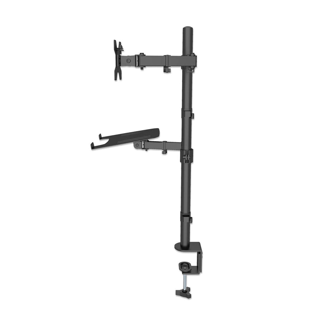 Manhattan Soporte para escritorio combinado con brazo para monitor y soporte para laptop