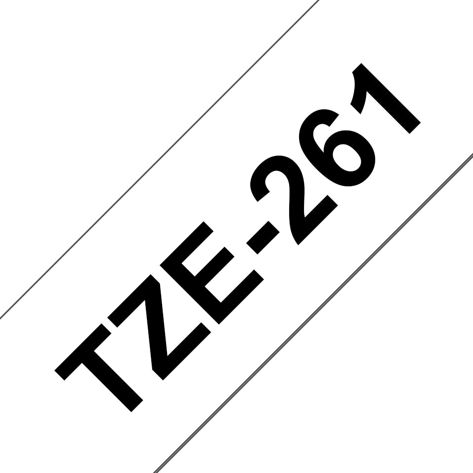 Cinta Brother TZE261 Laminada Negro Sobre Blanco 36mmx8m PT530/300/310B/330