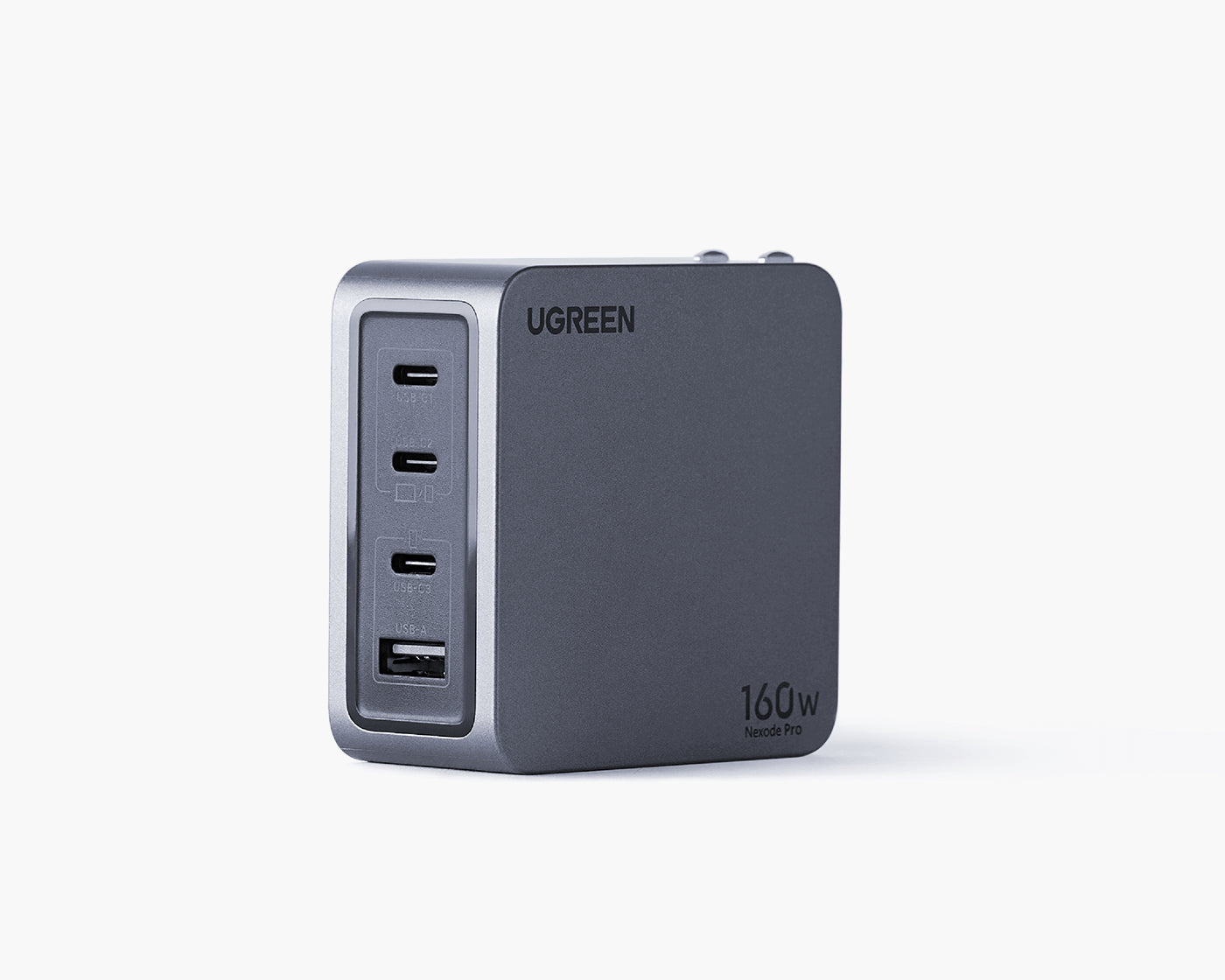 Cargador Rápido GaN / 160W Máximo / 3 USB-C + 1 USB-A / PD3.1 140W / PPS / UFCS / QC5 / Protecciones Múltiples / PC 94-V0