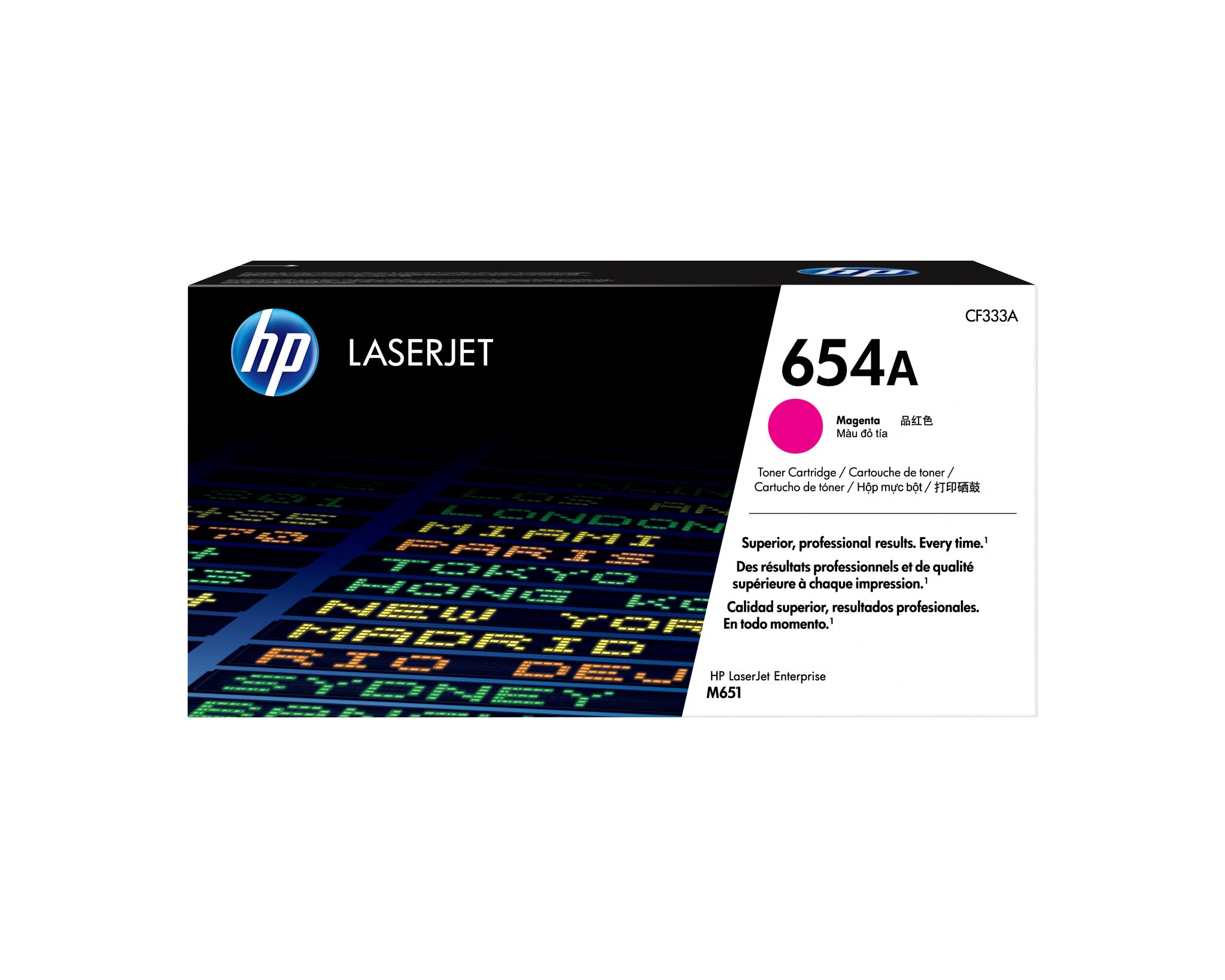 HP Cartucho de tóner original 654A LaserJet magenta