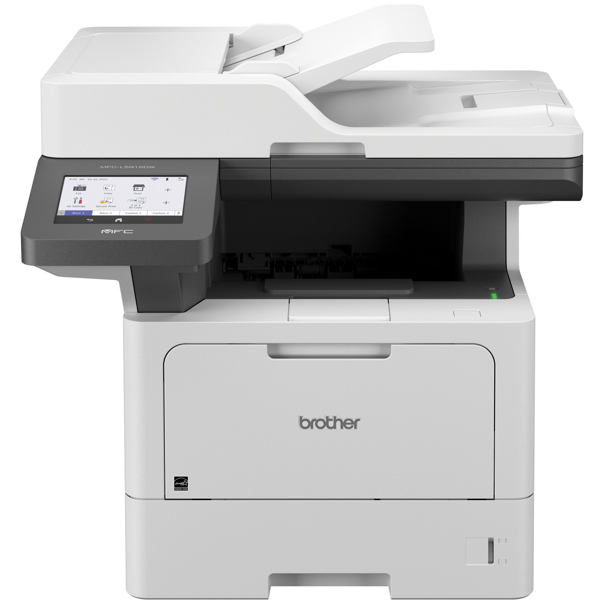 Brother Multifunction (Value) Monochrome Laser Wireless Network and Duplex Printing Monthly Cycle 90000 Pages