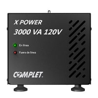 REGULADOR ELECTRONICO DE VOLTAJE COMPLET MODELO X-POWER DE 3000VA/3000W A 120V
