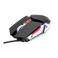 Mouse Manhattan Gaming Óptico LED 3200 dpi 7 Botones Color Negro-Plata