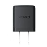 CARGADOR DE PARED BASEUS, CARGA RAPIDA TIPO C 30W, COLOR NEGRO