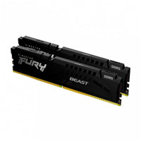 MEMORIA RAM KINGSTON DIMM DDR5 32GB (2X16GB) 6000MT/S FURY BEAST BLACK XMP CL40 288PIN 1.35V C/DISIPADOR DE CALOR P/PC/GAMER/ALTO RENDIMIENTO (KIT 2) (KF560C40BBK2-32)