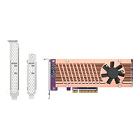 TARJETA DE EXPANSION QNAP QM2-2P-384A / DUAL M.2 PCIE SSD / ADMITE HASTA 2 SSD M.2 PCIE(GEN3 X4) CON FORMATO M.2 2280/22110 / PCIE GEN3 X8 / SOPORTE DE BAJO PERFIL