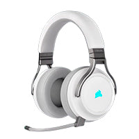 Corsair (CA-9011186-NA) Virtuoso Wireless 7.1 Channel USB-C Headphones with Microphone, PC Compatible, RGB, White