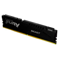 MEMORIA RAM KINGSTON DIMM DDR5 16GB 4800MT/S FURY BEAST BLACK CL38 288PIN 1.1V C/DISIPADOR DE CALOR P/PC/GAMER/ALTO RENDIMIENTO (KF548C38BB-16)