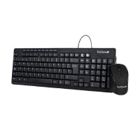 Kit Teclado y Mouse TechZone Alámbrico USB Multimedia Color Negro