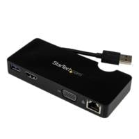 DOCKING STATION REPLICADOR DE PUERTOS USB 3.0 DE VIAJES CON HDMI O VGA - USB TIPO A - DOCKING STATION PARA LAPTOP - STARTECH.COM MOD. USB3SMDOCKHV