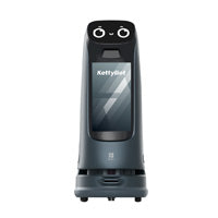 ROBOT DE SERVICIO EC LINE EC-KETTYBOT PRO, BLANCO, PANTALLA LCD 18.5 Y PANTALLA TOUCH 10.1, 2 BANDEJAS ESTANDAR, 30 KG DE CARGA, 12 - 24 HORAS DE BATERIA, SENSOR SLAM LASER, INTERACCION MULTI-MODAL